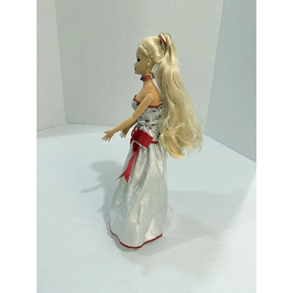 Jakks Pacific Barbie Doll Holiday‎ Elegant Dress, Beautiful Blonde Hair + Stand